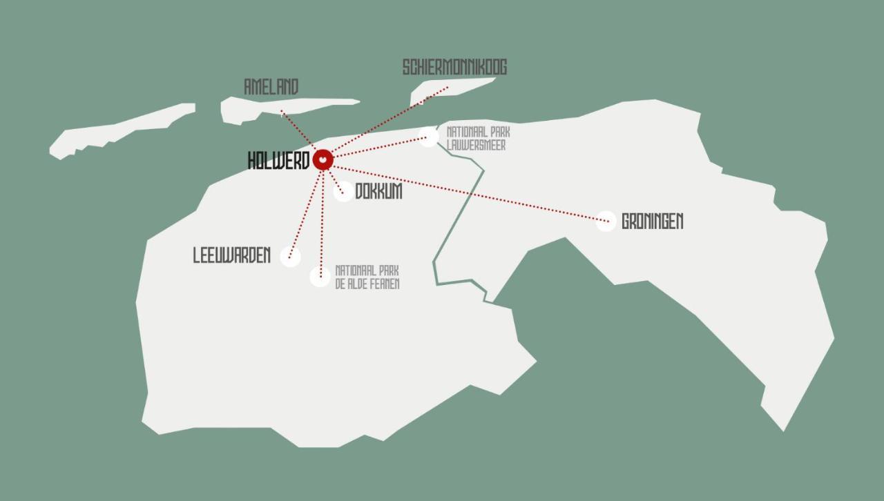 Fietshotel Zee Van Tijd Holwerd Εξωτερικό φωτογραφία